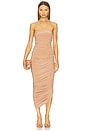 view 1 of 3 Diana Strapless Gown in Cappuccino