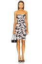 view 1 of 3 Strapless Shirred Mini Dress in Peony