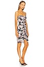 view 2 of 3 Strapless Shirred Mini Dress in Peony