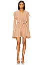 view 1 of 3 Long Sleeve Ruffle Mini Dress in Cappuccino