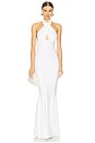 view 1 of 3 Halter Fishtail Gown in Snow White