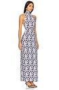 view 3 of 4 x REVOLVE Halter Turtle Side Slit Gown in Chevron Zebra