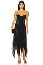 view 1 of 3 Convertible Combo Dress in Black & Black Mesh