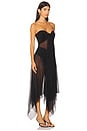 view 2 of 3 Convertible Combo Dress in Black & Black Mesh