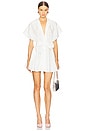 view 1 of 3 Sleeveless Shirt Flared Mini Dress in Snow White