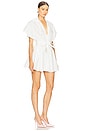 view 2 of 3 Sleeveless Shirt Flared Mini Dress in Snow White