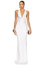 view 1 of 3 Halter Drape Bias Gown in Snow White
