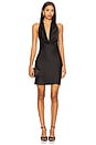 view 1 of 3 Halter Drape Mini Dress in Black