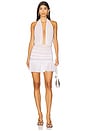 view 1 of 3 Ruffle Halter Mini Dress in Snow White & Nude