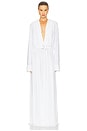 view 1 of 5 Hooded Super Oversized NK Shirt Flared Gown in Snow White