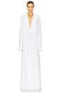 view 2 of 5 Hooded Super Oversized NK Shirt Flared Gown in Snow White