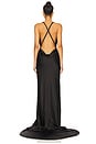 view 3 of 3 Cross Back Bias Gown in Black