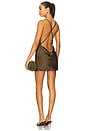 view 1 of 4 Cross Back Bias Mini Dress in Bark
