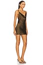 view 3 of 4 Cross Back Bias Mini Dress in Bark