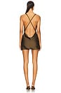 view 4 of 4 Cross Back Bias Mini Dress in Bark