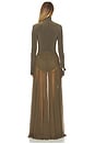 view 3 of 3 x REVOLVE Long Sleeve Turtleneck Flared Gown in Bark