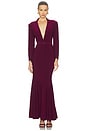 view 1 of 4 Single Breasted Fishtail Gown in Plum