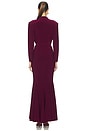 view 4 of 4 Single Breasted Fishtail Gown in Plum