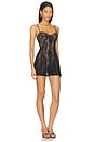 view 2 of 3 Underwire Pickleball Dress in Black & Nude