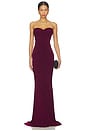 view 1 of 3 x REVOLVE Strapless Shirred Front Fishtail Gown in Plum