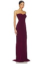 view 2 of 3 x REVOLVE Strapless Shirred Front Fishtail Gown in Plum