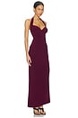 view 2 of 4 x REVOLVE Halter Sweetheart Side Drape Gown in Plum