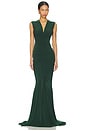 view 1 of 3 x REVOLVE Sleeveless Deep V Neck Shirred Front Fishtail Gown in Emerald