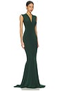 view 2 of 3 x REVOLVE Sleeveless Deep V Neck Shirred Front Fishtail Gown in Emerald