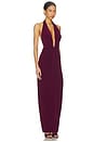 view 2 of 3 x REVOLVE Tie Front Halter Gown in Plum