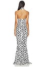 view 3 of 3 Halter Fishtail Gown in Paint Dot