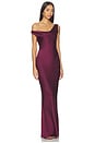 view 2 of 3 Drop Shoulder Maria Gown in Plum