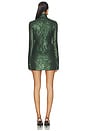 view 3 of 4 Long Sleeve Slim Fit Turtleneck Pickleball Dress in Dark Emerald