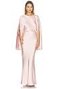 view 1 of 4 Reverse Obie Gown With Long Sleeve in Ballet Pink