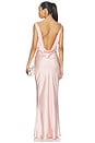 view 1 of 4 Sleeveless Low Back Drape Gown in Ballet Pink