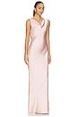 view 3 of 4 Sleeveless Low Back Drape Gown in Ballet Pink