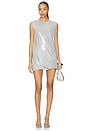 view 1 of 4 Sleeveless Twist Mini Dress in Silver