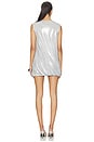 view 3 of 4 Sleeveless Twist Mini Dress in Silver