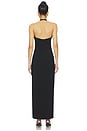 view 4 of 4 VESTIDO HALTER LONG WITH SIDE SLIT in Black