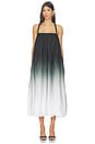 view 1 of 3 Strap Bubble Dress To Midcalf in Black & White Ombre