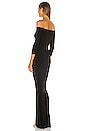 view 3 of 3 Off the Shoulder Fishtail Gown in Black