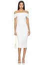 view 1 of 3 Sleeveless Cowl Neck Side Shirred Dress in Snow White