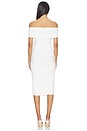 view 3 of 3 Sleeveless Cowl Neck Side Shirred Dress in Snow White