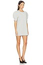 view 2 of 3 Short Sleeve Bomber 1980s Mini Dress in Light Heather Grey