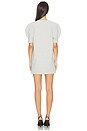 view 3 of 3 Short Sleeve Bomber 1980s Mini Dress in Light Heather Grey