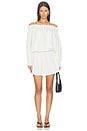 view 1 of 3 Long Sleeve Peasant Mini Dress in Snow White
