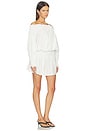 view 2 of 3 Long Sleeve Peasant Mini Dress in Snow White