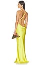 view 1 of 3 Cross Back Bias Gown in Serene Yellow