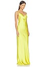 view 3 of 3 Cross Back Bias Gown in Serene Yellow