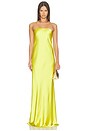 view 1 of 3 Bias Strapless Gown in Serene Yellow