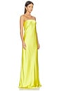 view 2 of 3 Bias Strapless Gown in Serene Yellow